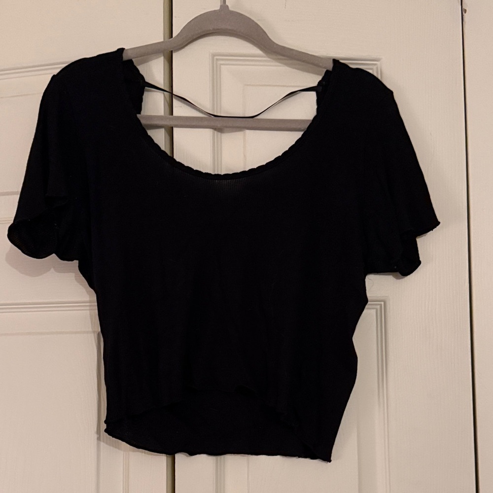 Truly Madly Deeply Cropped Ribbed Tee